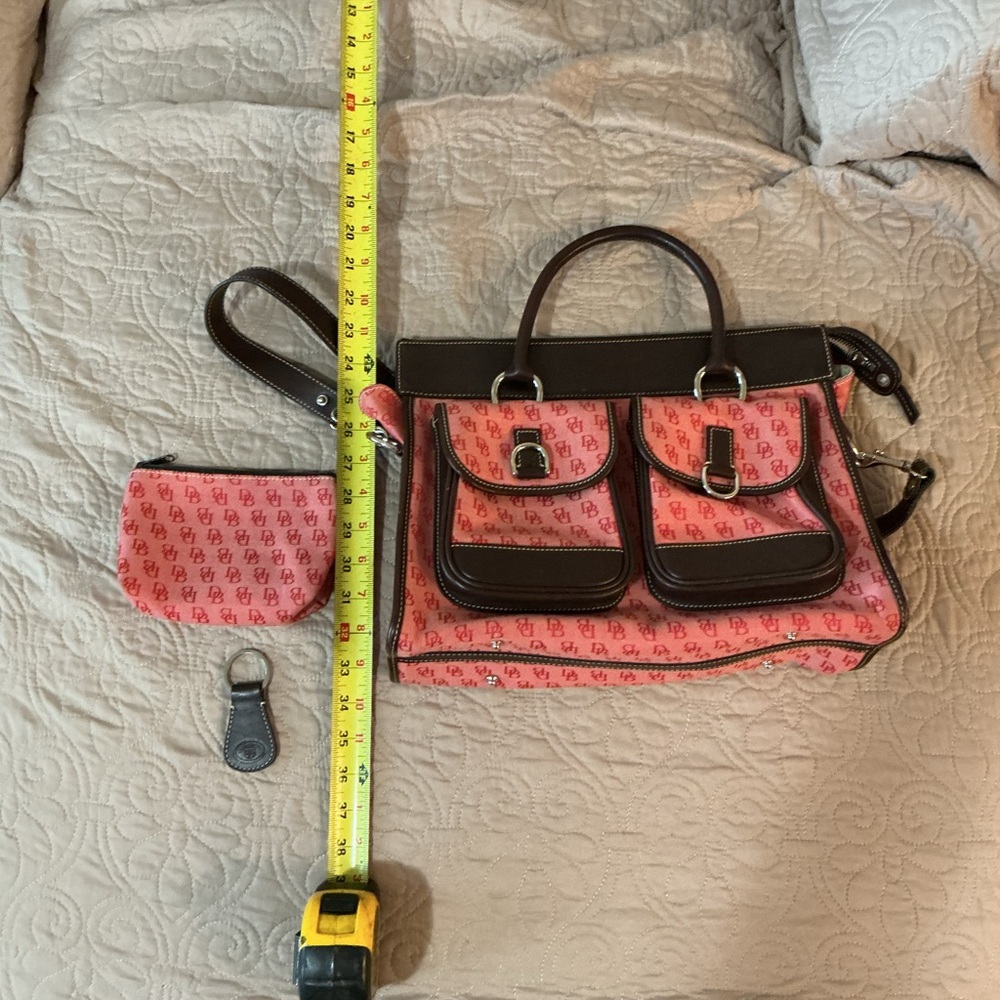 DOONEY & BOURKE Vintage Bundle Red Bags Double Pocket and Monogram 6 Pieces - Picture 12 of 15